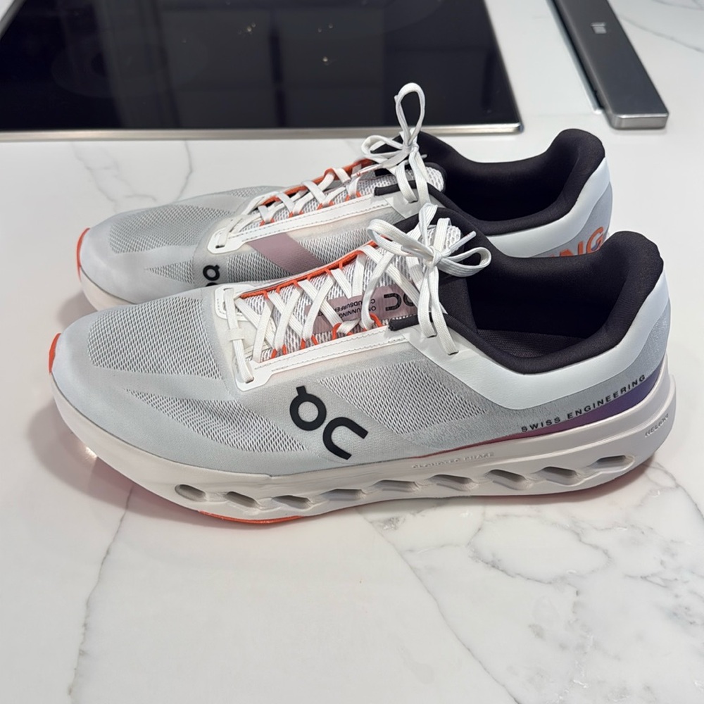 On Running Cloudsurfer Next Size 15 Like New, color White | Flame